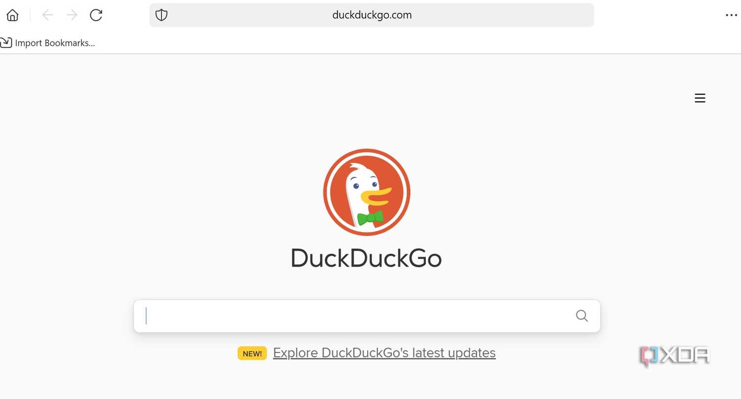 DuckDuckGo home
