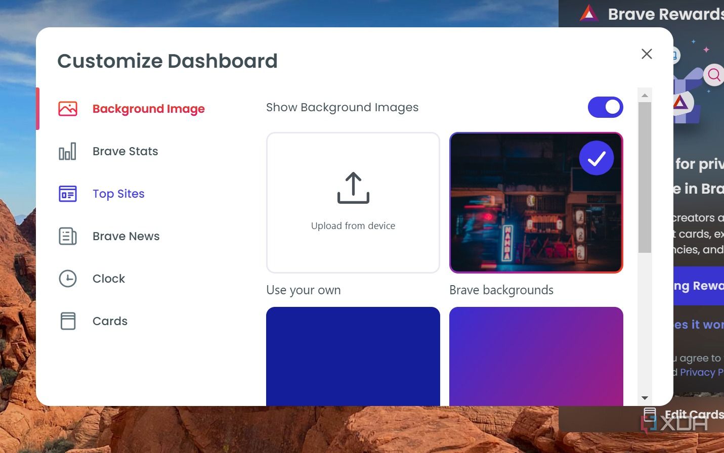 Brave background