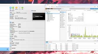VirtualBox and Proxmox web UI running side-by-side