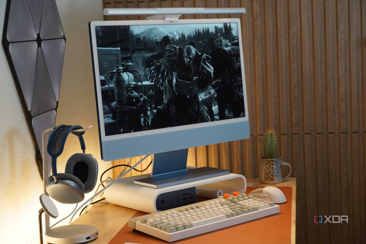 Fallout 4 gameplay on an iMac using Whisky.