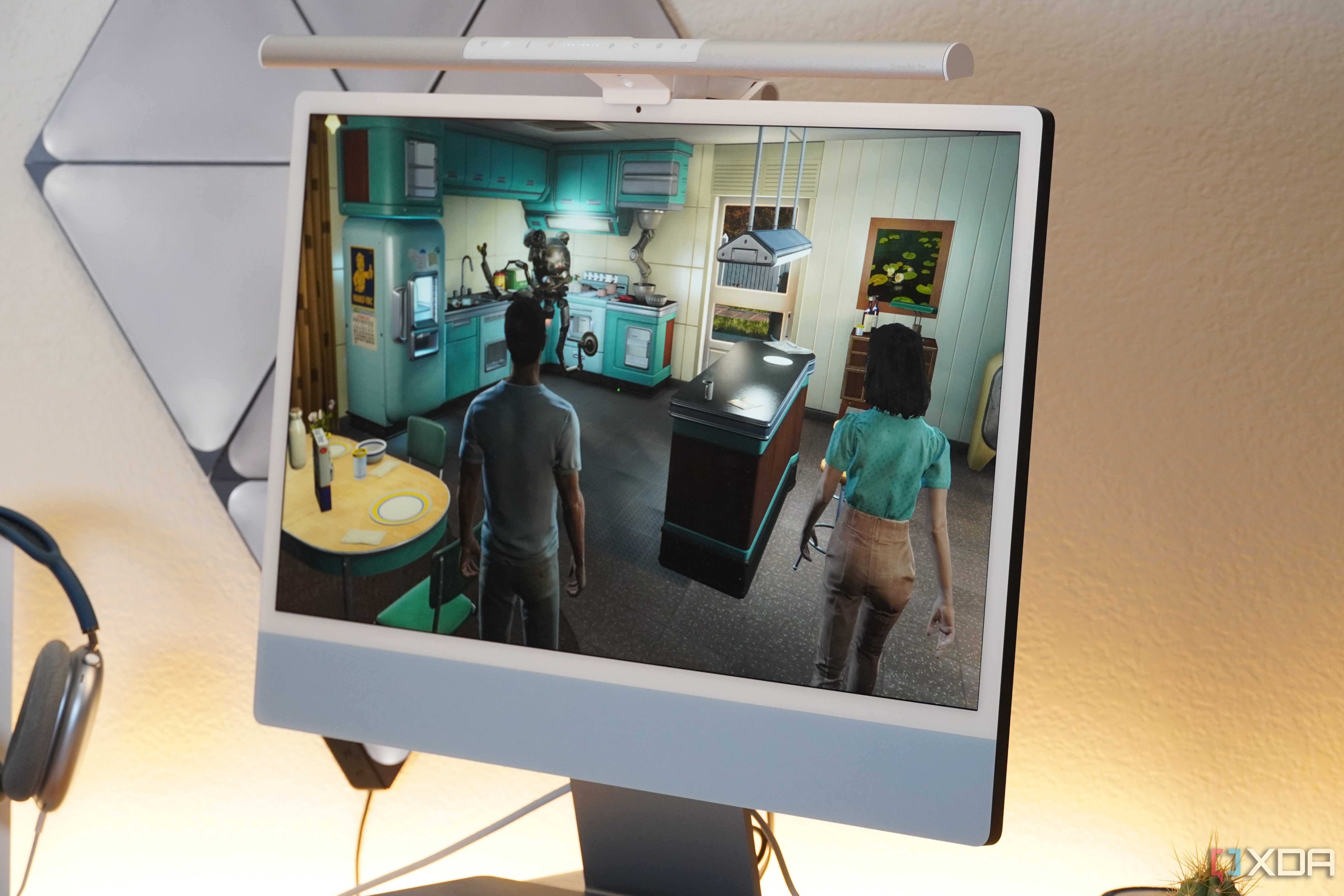 Fallout 4 gameplay on an iMac using Whisky.