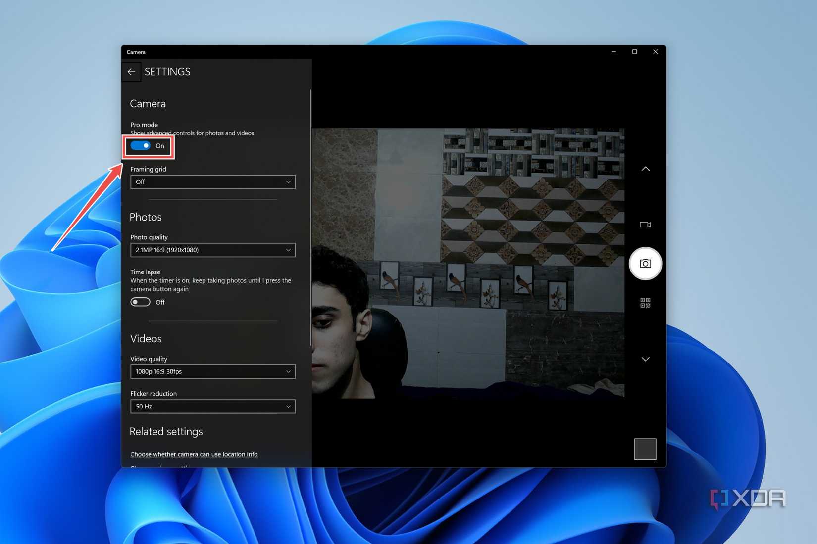 Windows Camera Eye How to change your webcam settings in Windows 11