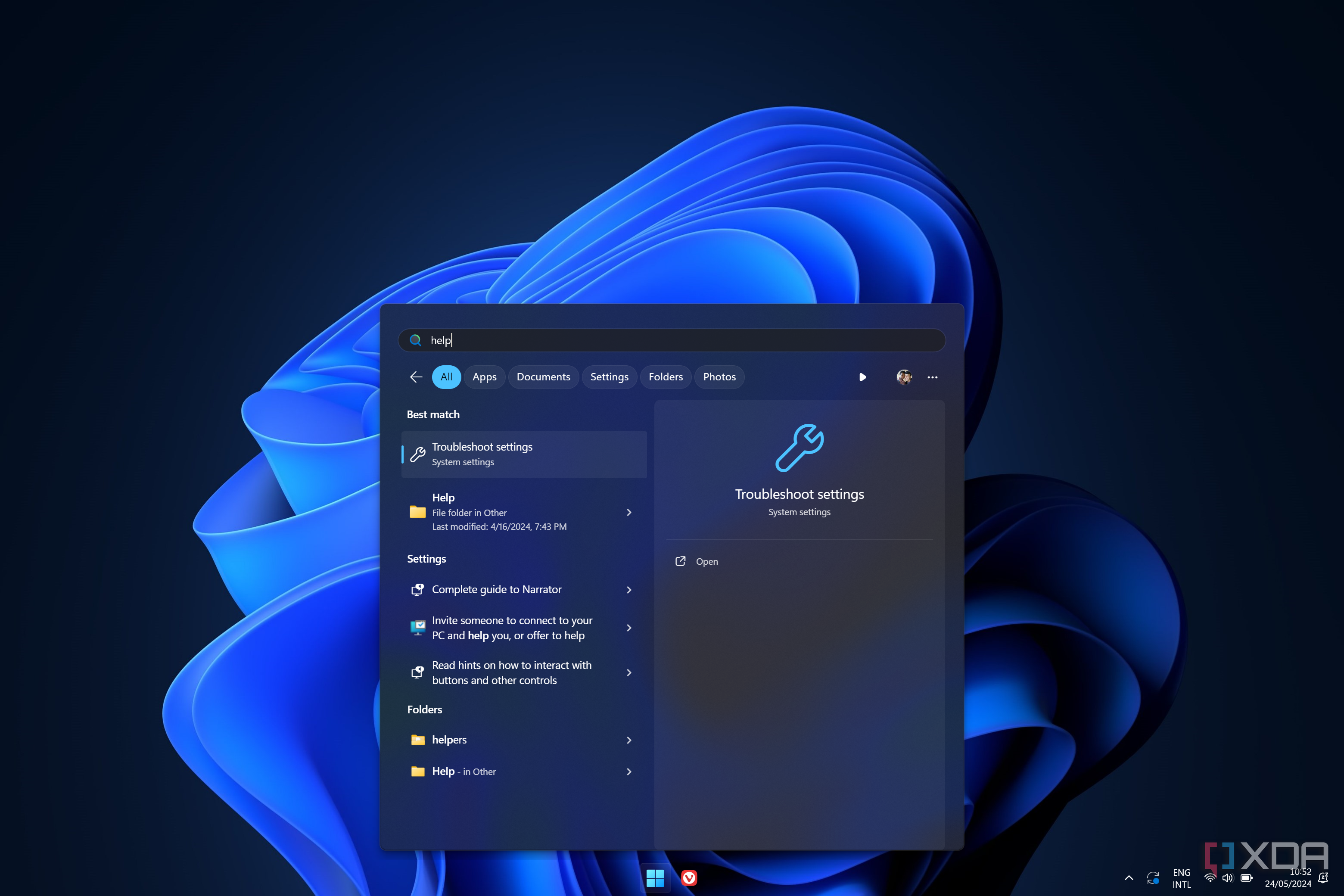 Screenshot of Windows Search on Windows 11