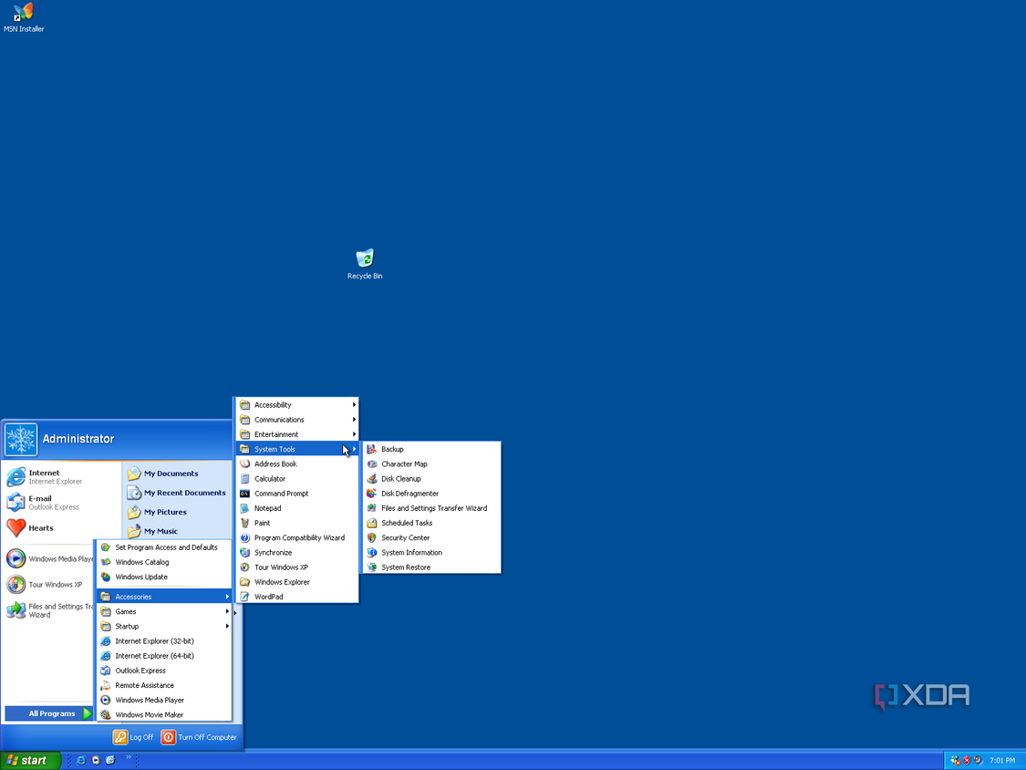 Windows Xp Programs Window I ran Windows XP for nostalgia, and things have evolved a lot since then