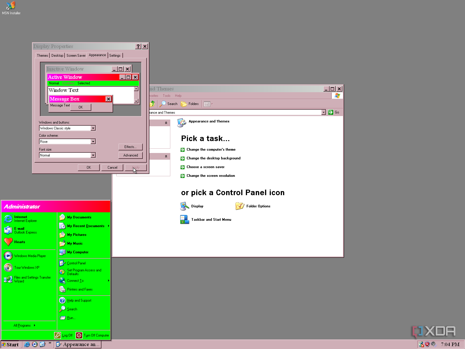 I ran Windows XP for nostalgia, and things have evolved a lot since then