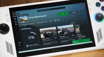 The Forza Motorsport game hub in the Xbox app on the ROG Ally.