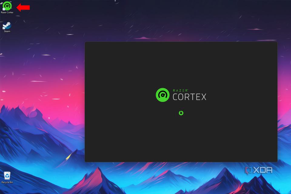 The Razor Cortex application loading sccreen