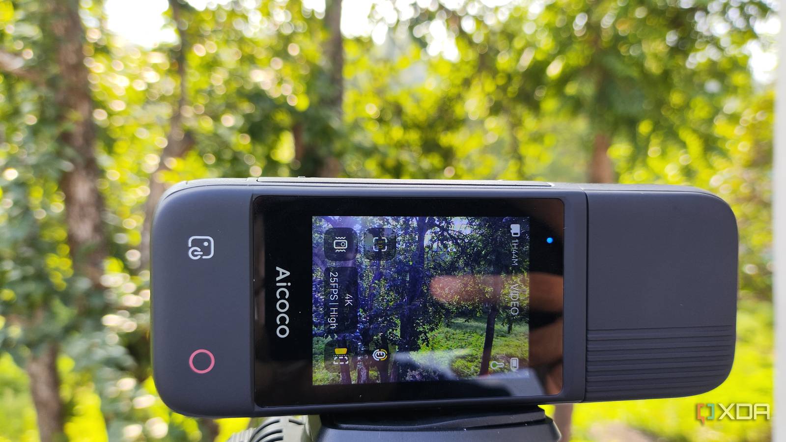 An Aicoco onAir camera mounted on a tripod