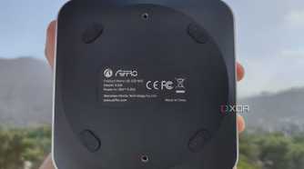 The back plate of an Aiffro K100 NAS