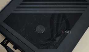 An image showing the close up of the left side panel of the ASUS ROG G22CH SFF desktop.