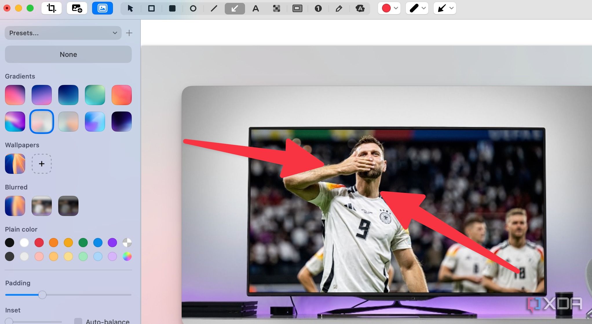 A screenshot showing Cleanshot annotation