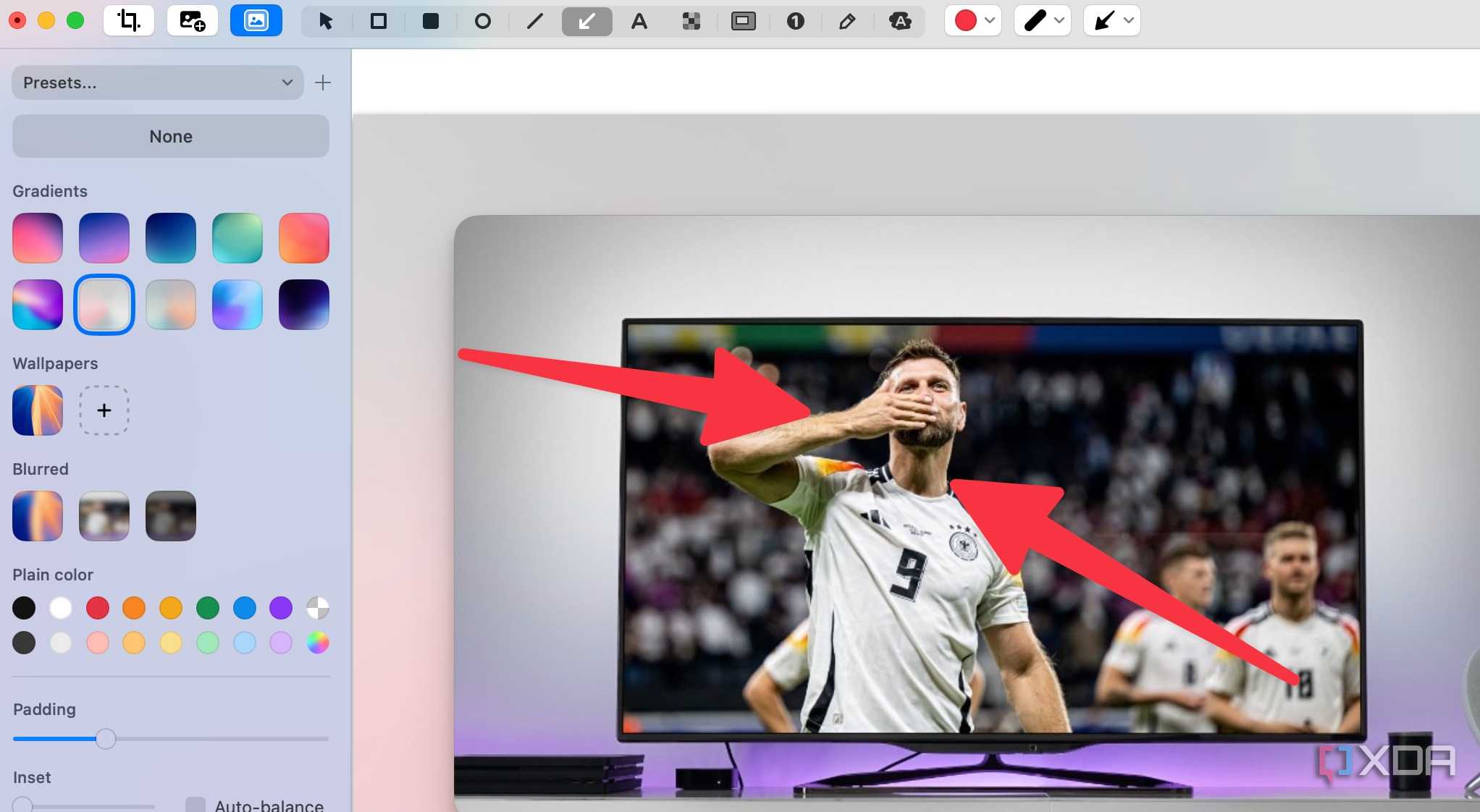 A screenshot showing Cleanshot annotation