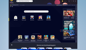 Android home screen in Bluestacks 10