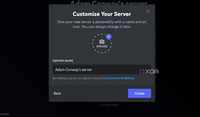 Creating a Discord server and naming it