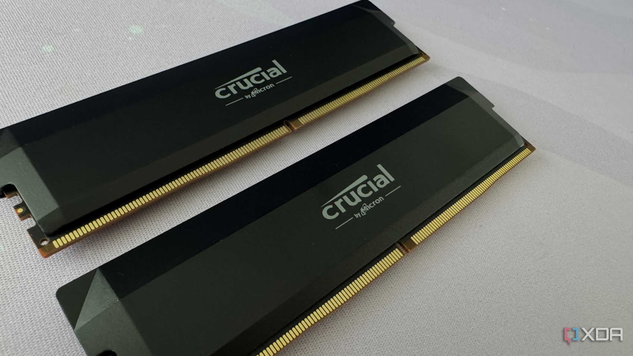 Crucial Pro Overclocking DDR5-6000 RAM kit on Desk Mat