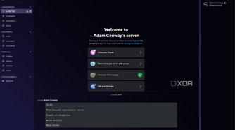 Making 'Adam Conway's server' in Discord and sharing a TO DO list
