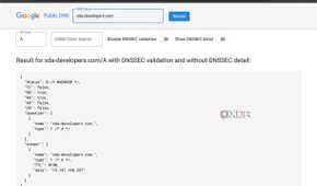 DNS lookup for XDA on Google's public DNS Jun 6 2024