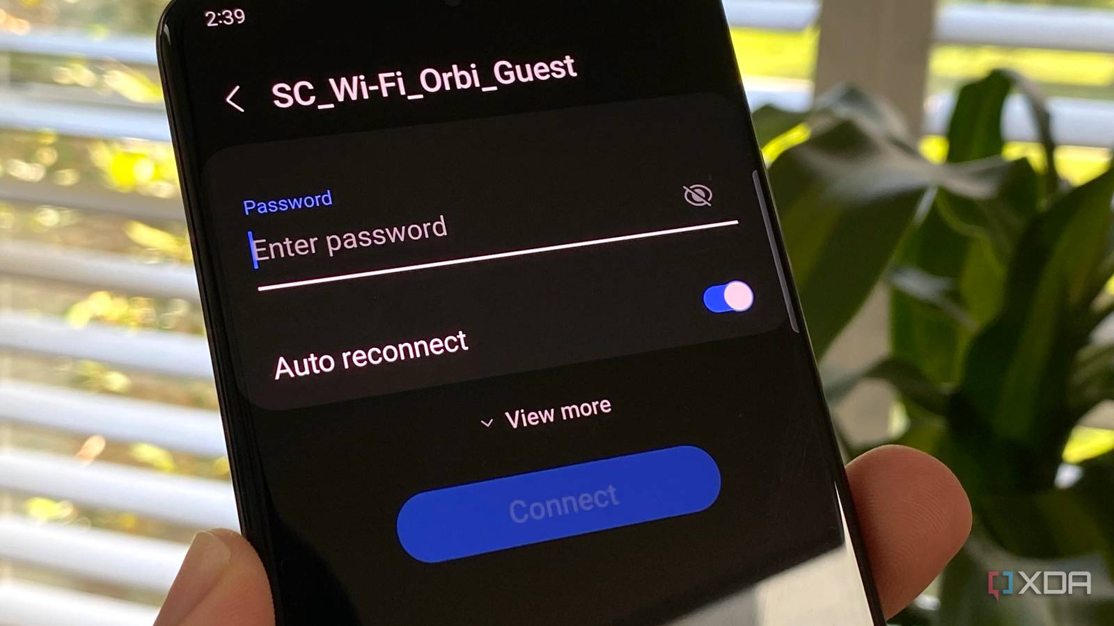 Enter Wi-Fi password on a Galaxy S20