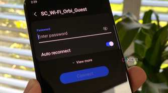 Enter Wi-Fi password on a Galaxy S20