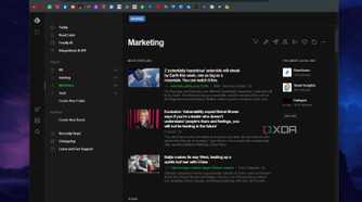 Feedly webpages screenshot that shows a Marketing feed.