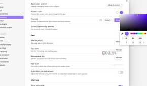 A screenshot showing Obsidian theme options