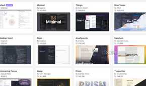 A screenshot showing Obsidian themes