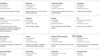 A screenshot showing Obsidian Plugins