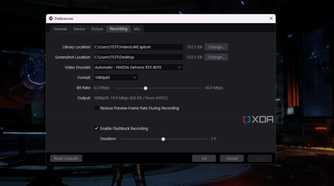 A screenshot showing the settings within Elgato Capture Utility.