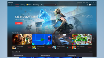 Screenshot of the Gameloop home page