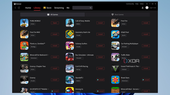 Screenshot of the Gameloop library page