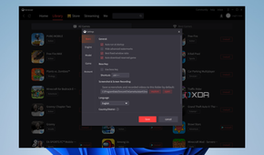 Screenshot of the Gameloop settings
