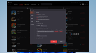 Screenshot of the Gameloop settings