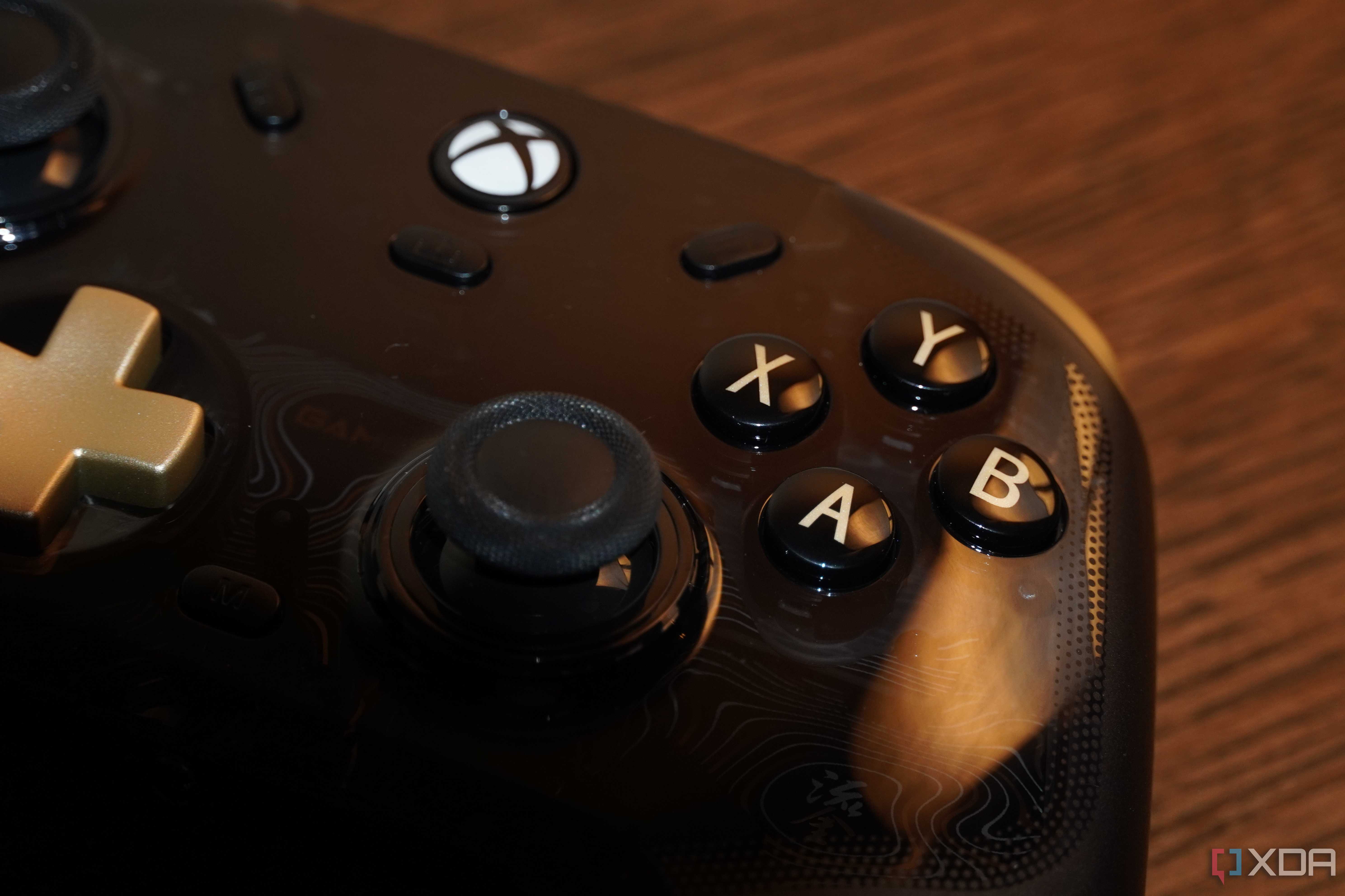 A closeup of the GameSir Flux controller.