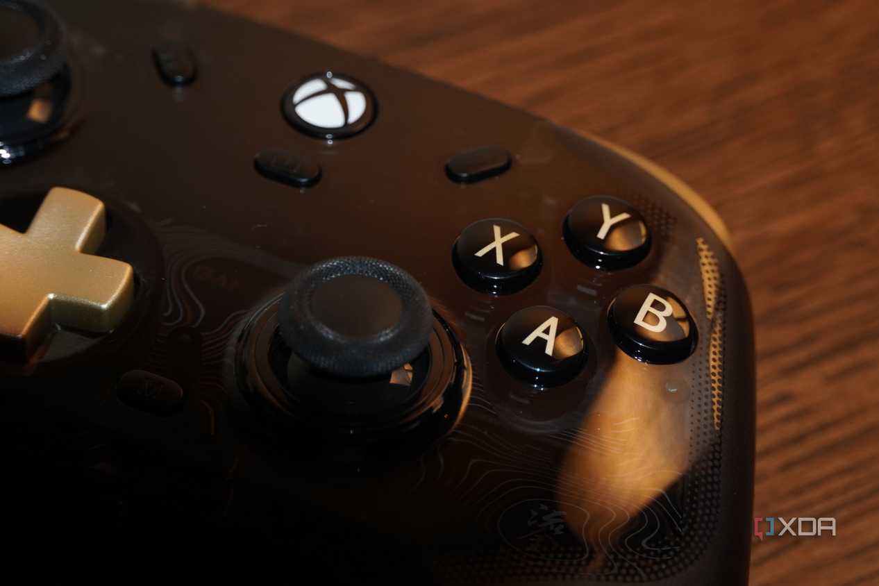 A closeup of the GameSir Flux controller.