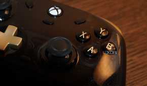 A closeup of the GameSir Flux controller.