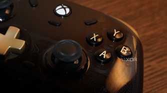 A closeup of the GameSir Flux controller.
