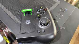 The GameSir X4 Aileron controller with one of the buttons removed