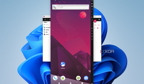 Screenshot of Genymotion emulating a Pixel 8 Pro and showing the homescreen