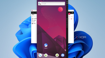 Screenshot of Genymotion emulating a Pixel 8 Pro and showing the homescreen