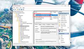 A screenshot showing the highlighted Microsoft Compatibility Appraiser option in Windows Task Scheduler.