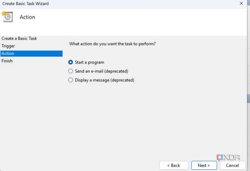 A screenshot showing task condition on Windows