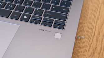Close-up of the fingerprint reader on the HP ZBook Firefly 14 G11