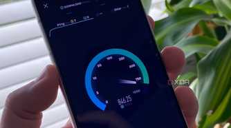 Internet speed test on Galaxy phone home internet