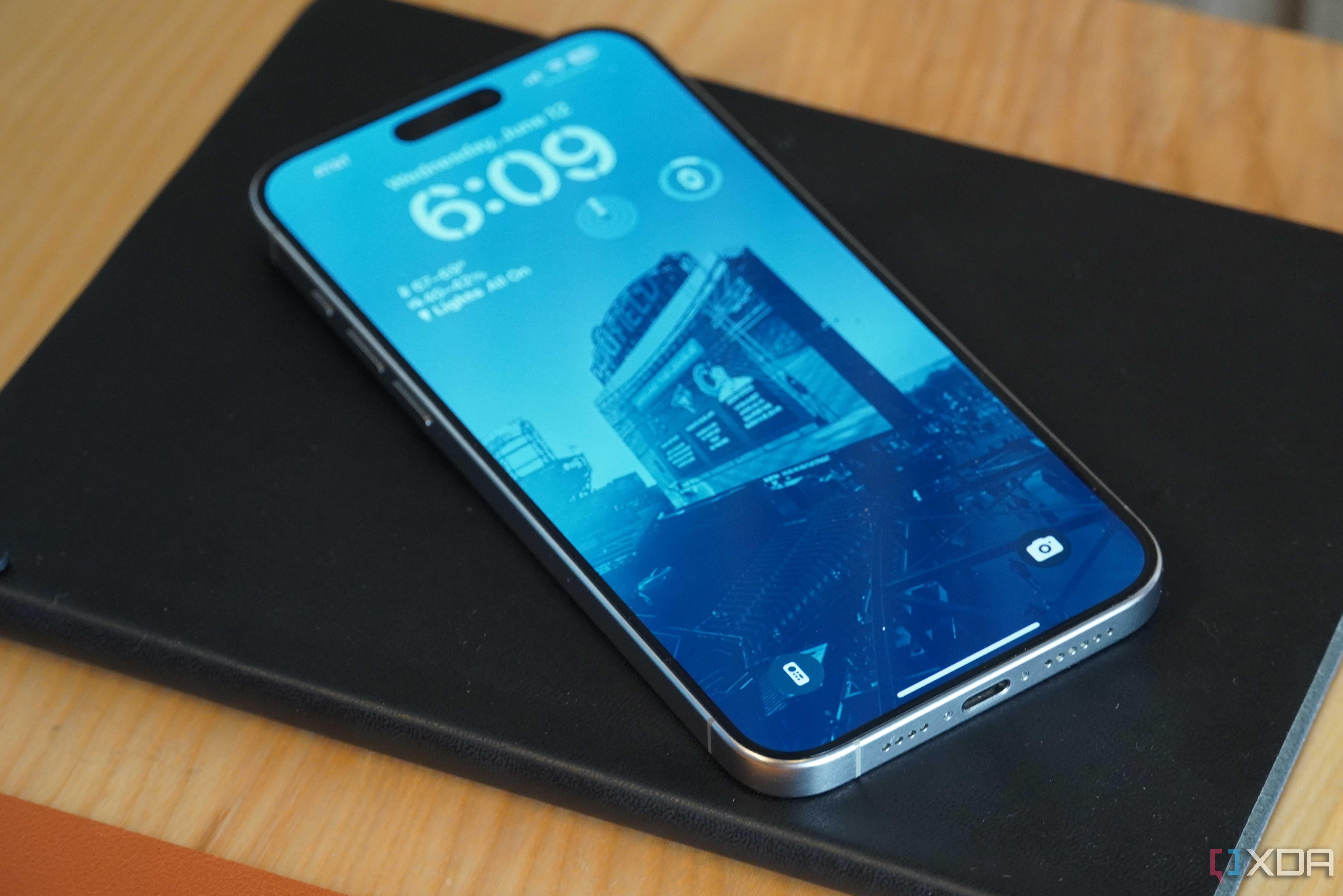 The iOS 18 Lock Screen.