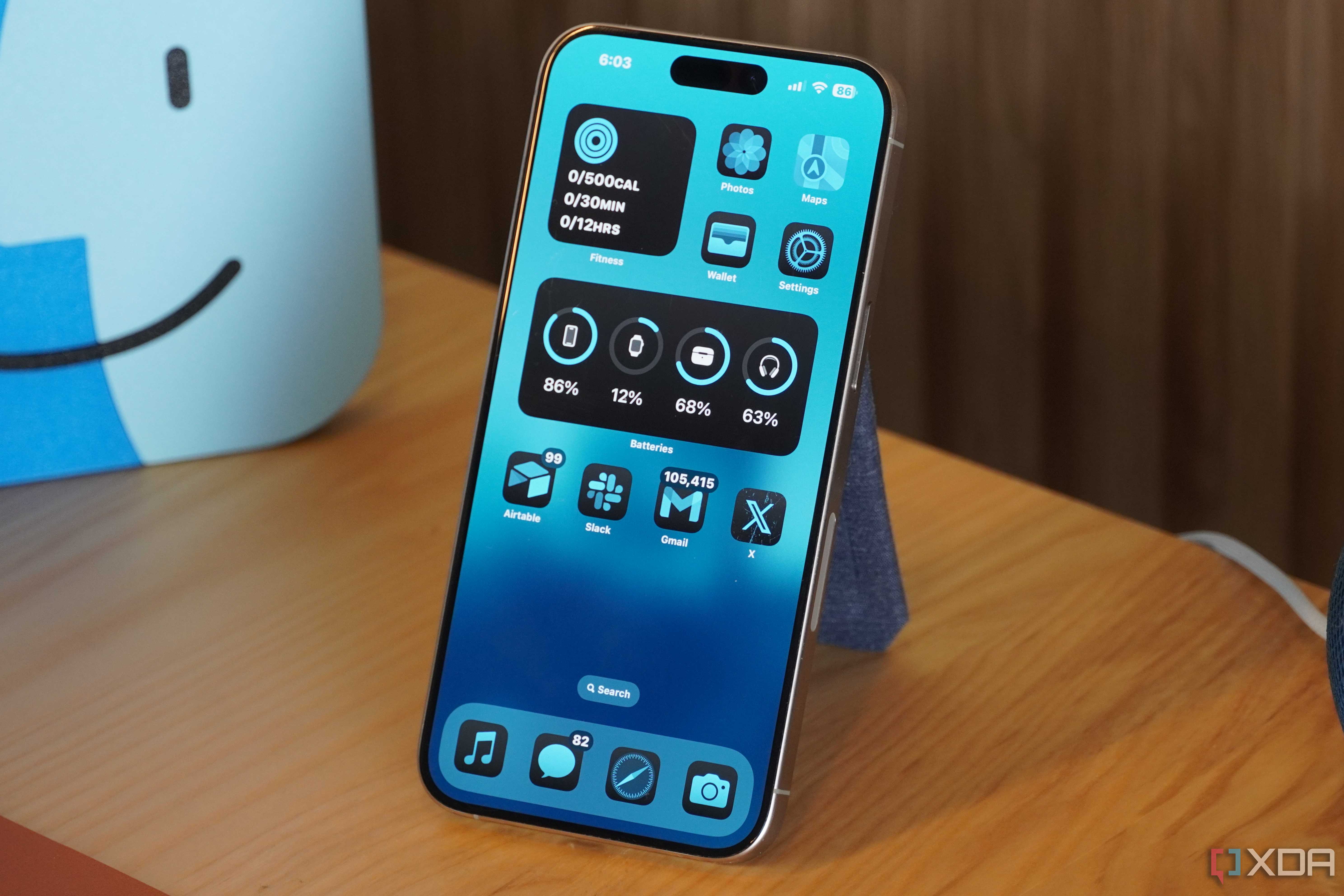 A new iOS 18 Home Screen.