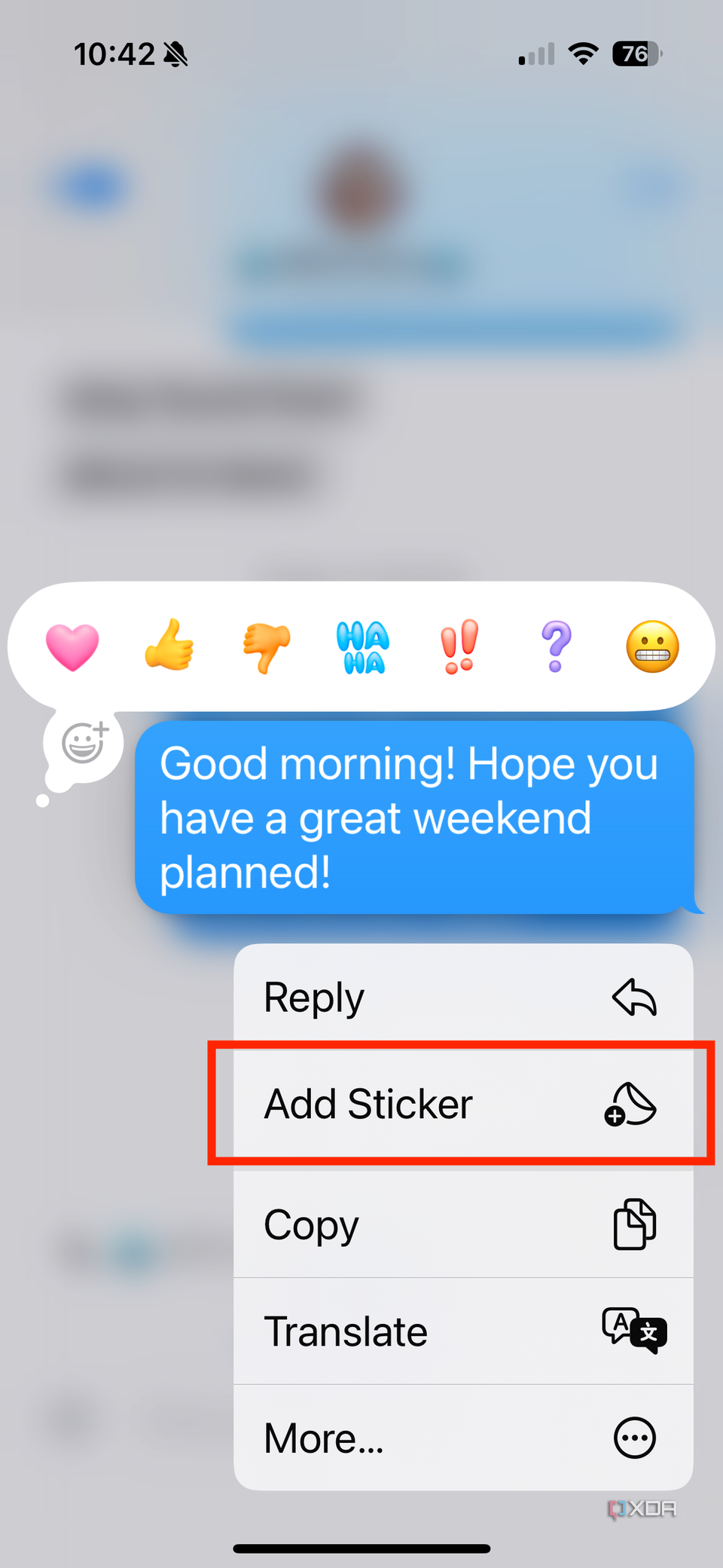 Ios Message Stickers How to use use custom emoji message reactions in iOS 18 and iPadOS 18