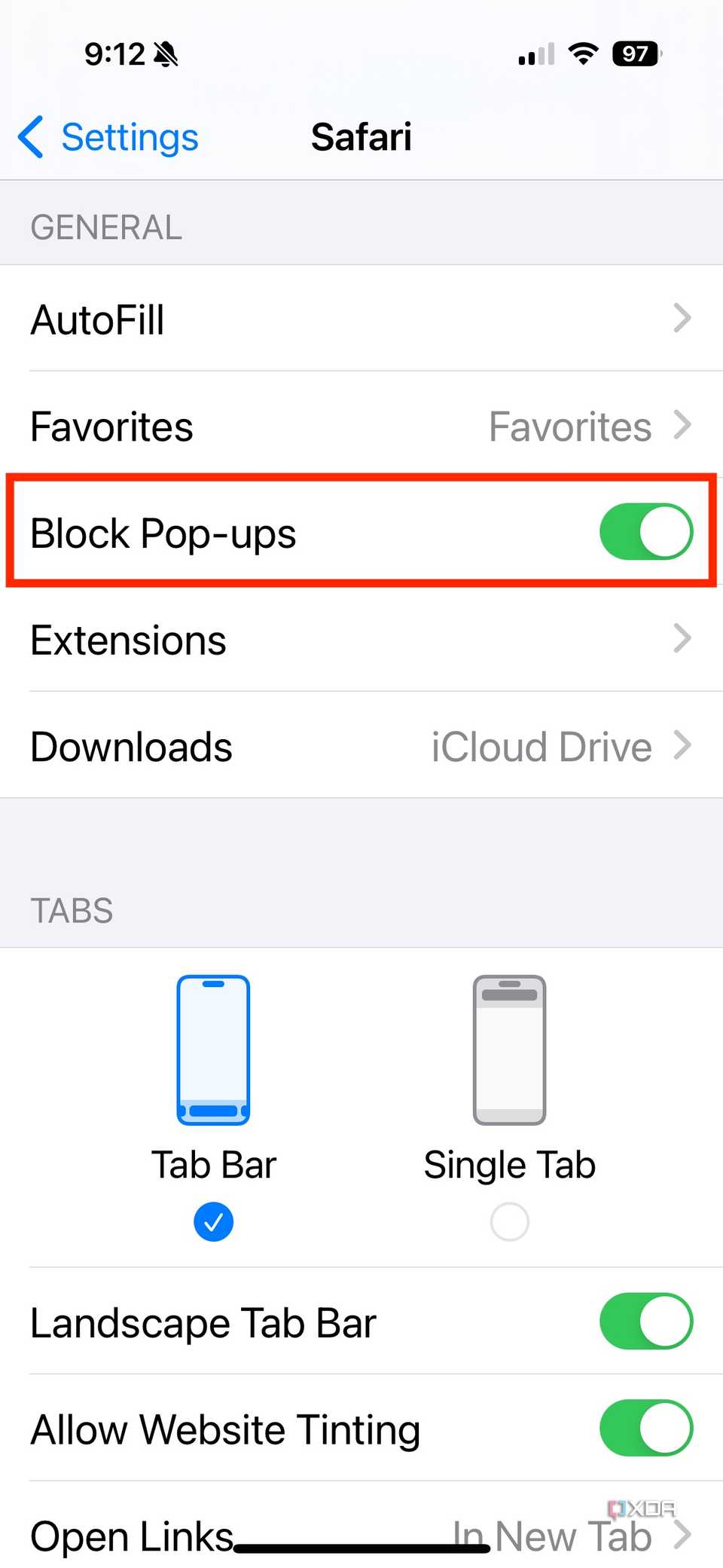 How to enable or disable pop-up blockers on iPhone