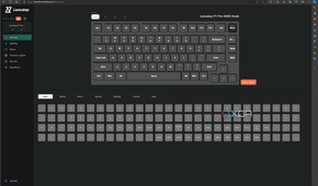 Key remap settings for the primary layer in the Lemokey Launcher software