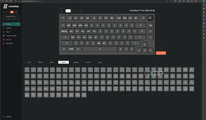 Key remap settings in the Lemokey launcher showing the secondary layer of actions