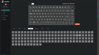 Key remap settings in the Lemokey launcher showing the secondary layer of actions